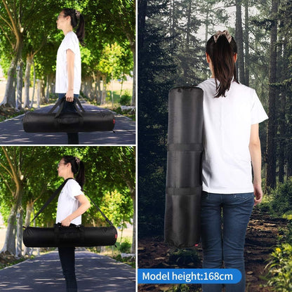 Tripod Case, 31.5X7 in Heavy Duty Tripod Bag with Shoulder Strap and Handle, All Sides Thick Padded Carrying Case with Two Zippered Pockets for Speaker Stand, Monopod - R08018 Black